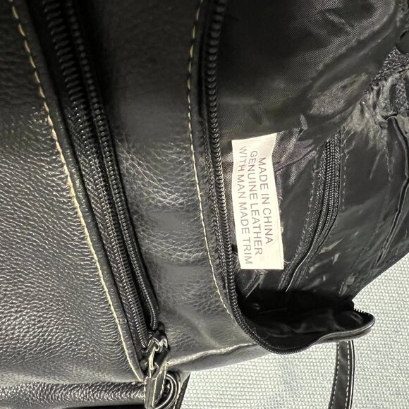 Mini No Name leather Backpack Black Tan stitching - Picture 6 of 12